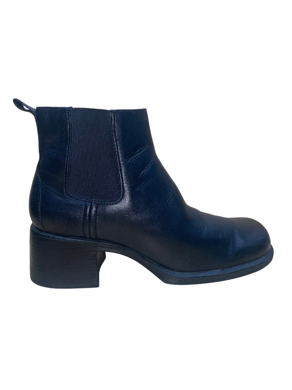 Clarks Women’s Black Leather Slip-On Comfort Chelsea Moma Ankle Boots Size 8M